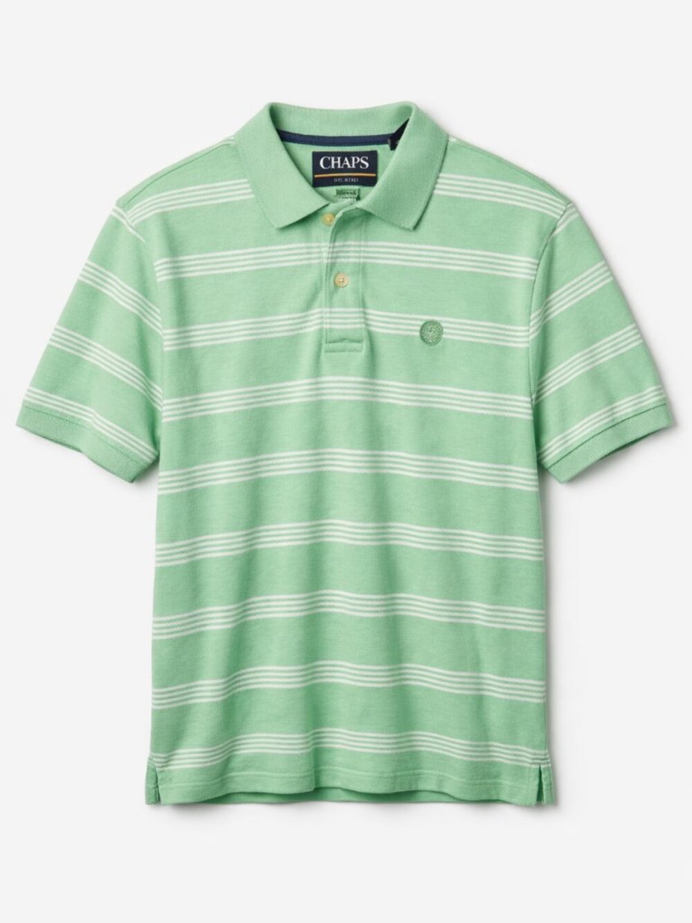 Chaps Mint Green Striped Polo | Men’s M